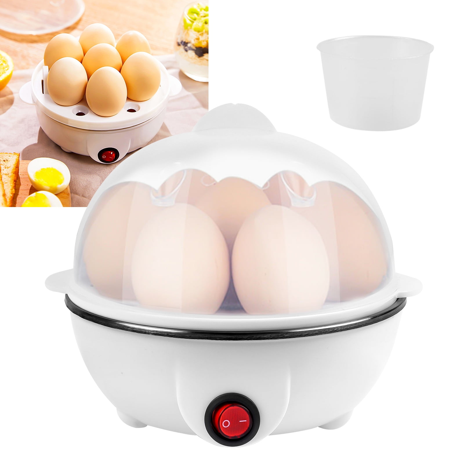 Rapid Electric Egg Cooker 7 Eggs Steamer Boiled Egg Poacher With Auto Shut  Off, White