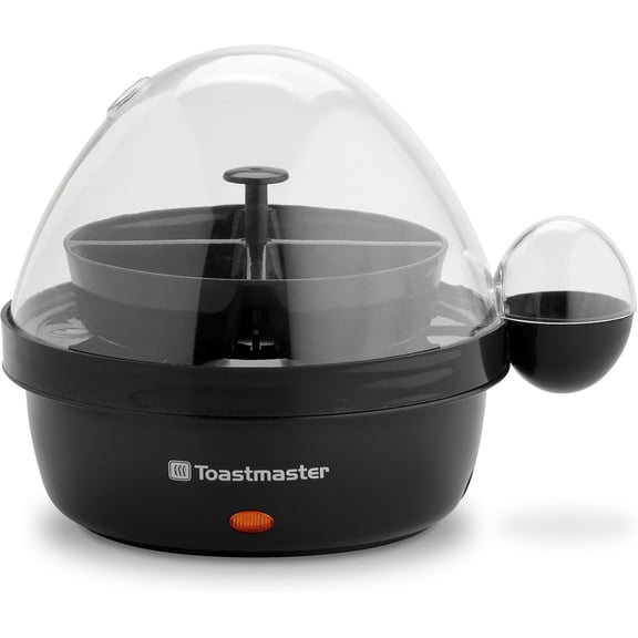 Rapid Electric Egg Cooker with Auto-Off - 7-Egg Capacity - For Soft, Medium & Hard Boiled Eggs - Egg Boiling Gadget with Poaching Tray