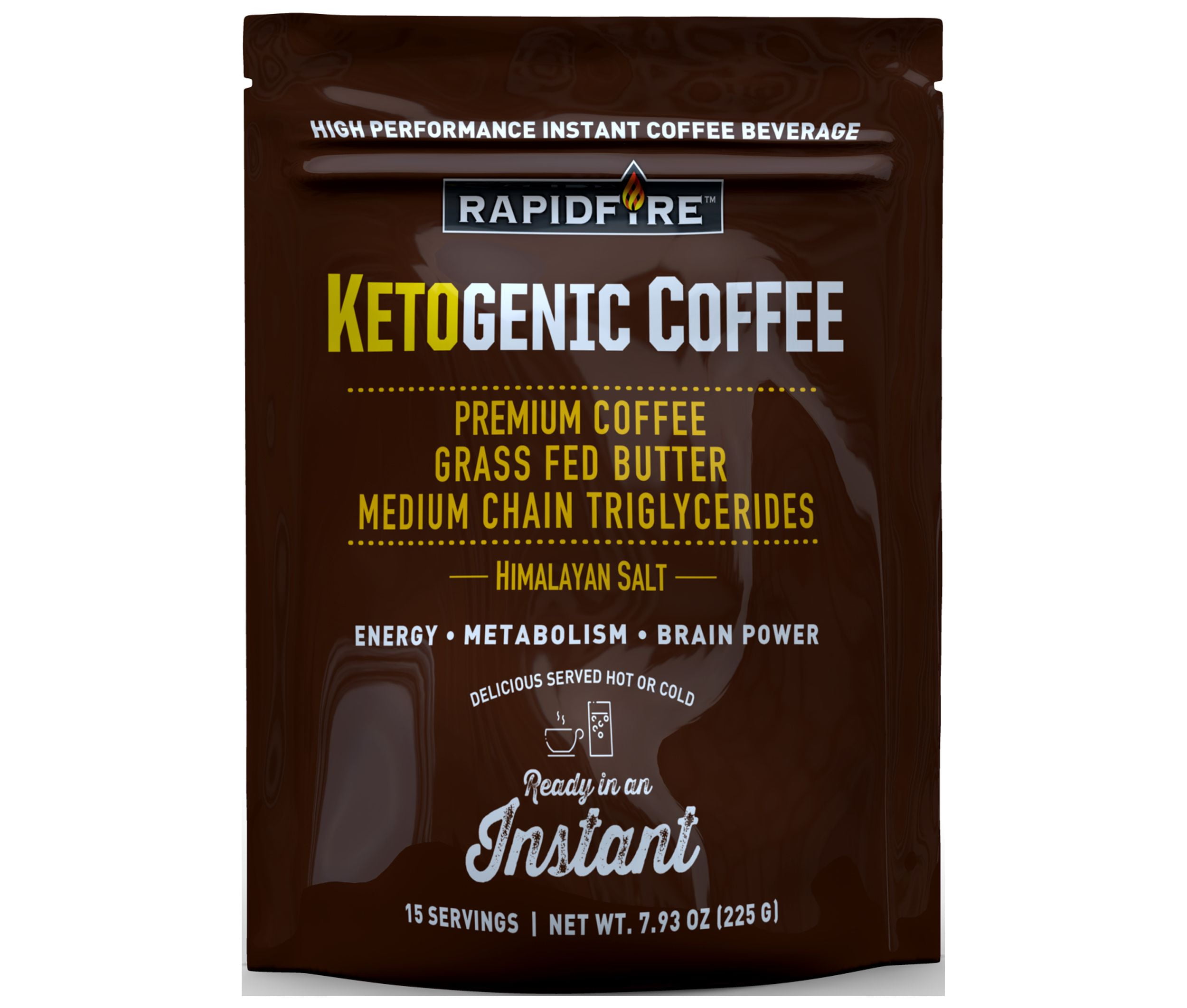 Rapid Fire Ketogenic Coffee Instant Mix, 7.93 oz Bag 
