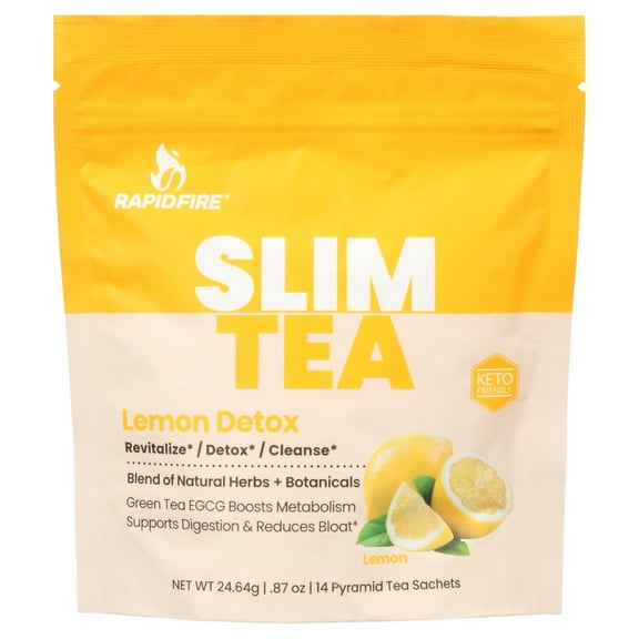 Rapid Fire Slim Tea Lemon Herbal Tea, 14 Ct Tea Bags