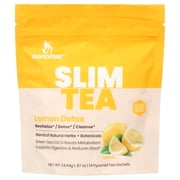 Slim Tea 14 Day Herbal Teatox, Blend of Natural Herbs and Botanicals, Supports Healthy Weight Management, Supports Metabolism, Delicious Lemon Flavor, 14 Servings