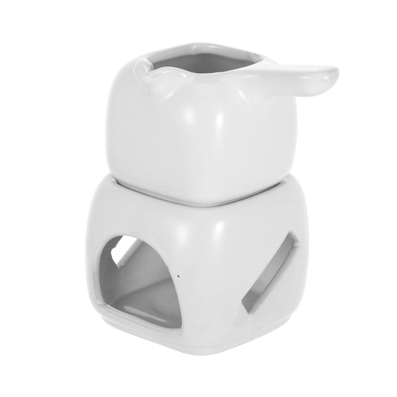 Rapid Heating Ceramic Chocolate Melting Pot for Fondue and Desserts Butter Warmer Aromatherapies Oil Burners Fondue Pot