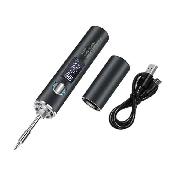 Rapid Heating Cordless Soldering Iron with USB C Charging and Adjustable Temperature for DIY Projects and Electronics Repair