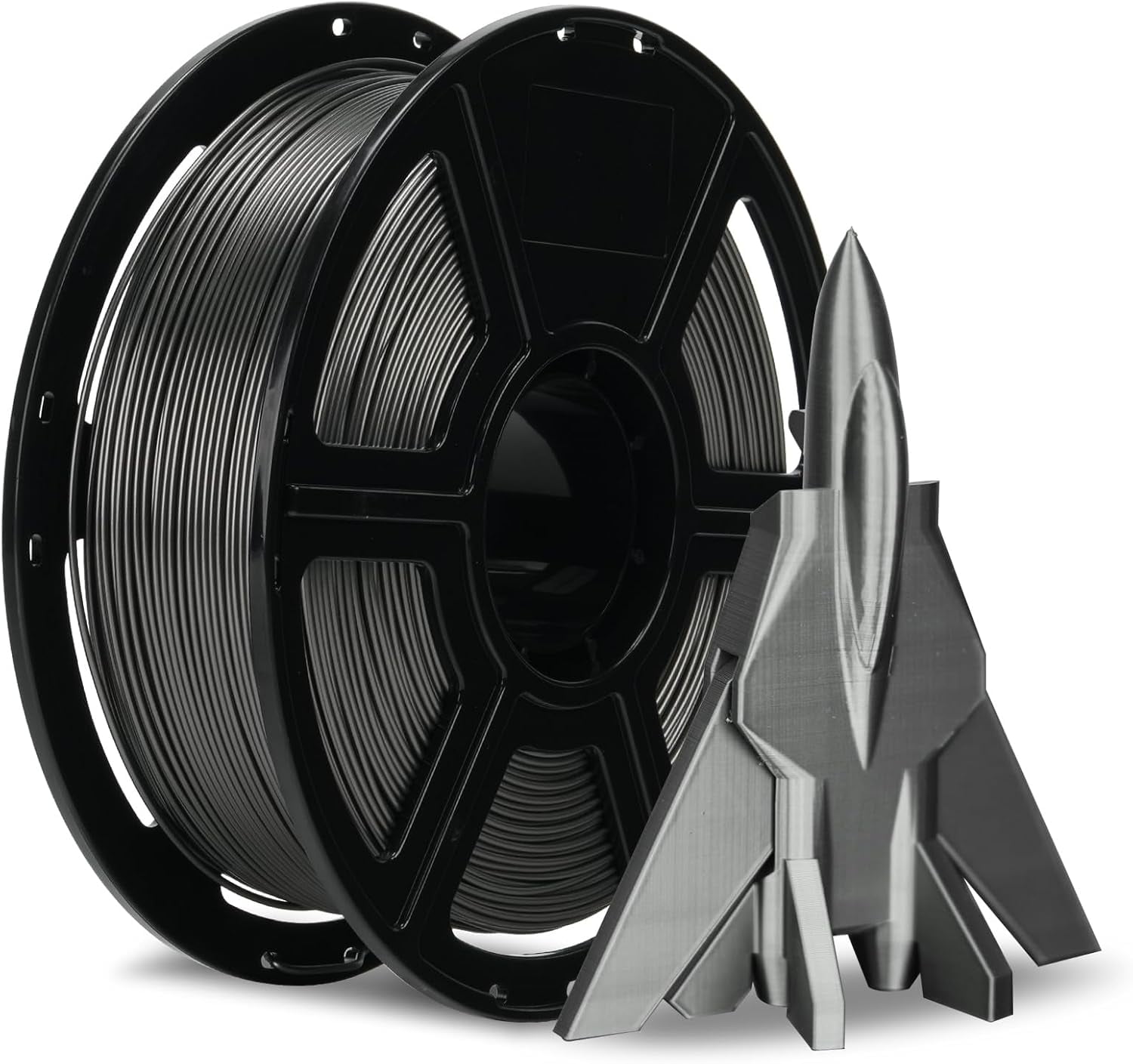 Rapid PETG Filament 1.75mm Metallic Grey, Max 600mm/s High Speed Printing, 3D Printer Filament 1kg Spool, Dimensional Accuracy +/- 0.02mm, Fits Most 3D Printers
