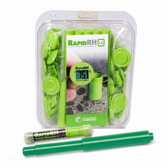 Rapid RH L6 Smart Sensors 50 Pack with Total Reader and Insertion Tool, ASTM F2170 Concrete RH Testing Kit, Fahrenheit