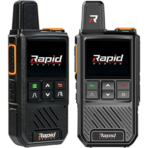 Rapid Radios Nationwide LTE Walkie-Talkie, Two-Way Radio, Unlimited Range POC, 2 pack