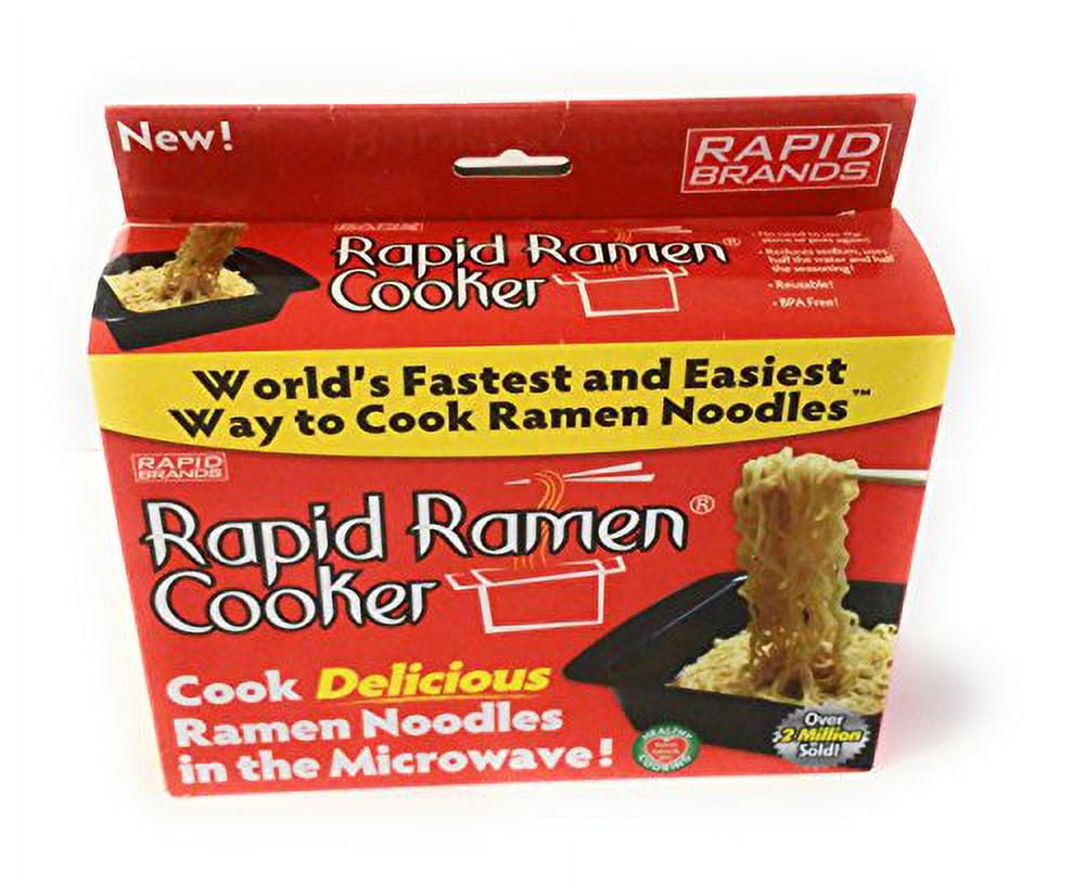 Rapid Ramen Cooker Microwave Ramen in 3 Minutes BPA Free and Dishwasher Safe (Red, 1pack