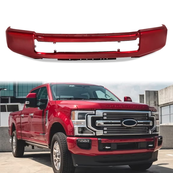 Rapid Red Steel Front Bumper Face Bar for Ford F250 F350 F450 Super Duty 2020-2022