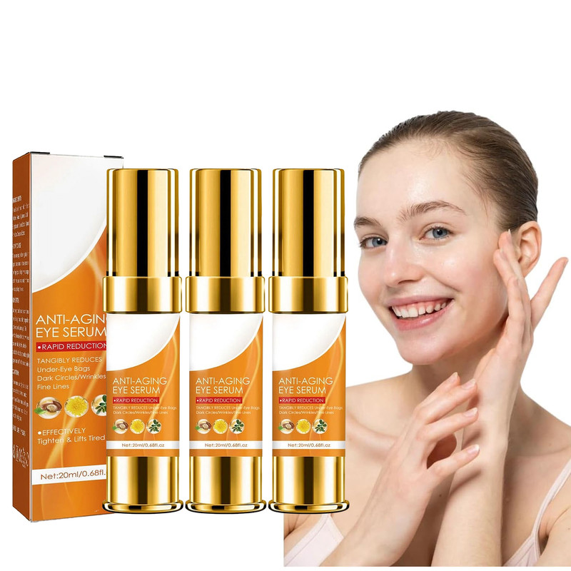 Hoygi Firming Eye Serum – Reduces Bags, Wrinkles & Dark Circles (2-Pack, 15ml)