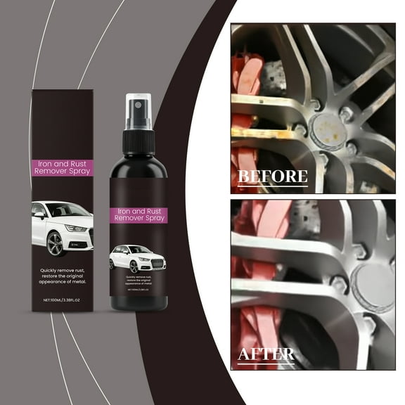 Rapid Rust & Oxide Removal for Metal Surfaces Rapid Oxide Layer Decomposition Car Wheel Hub Metal Surface Cleaning Anti-Corrosion Maintenance 100Ml Iron Rust Remover Spray