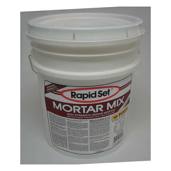 Rapid Set Mortar, Pail, Gray, Mortar Mix GRA-RSMM-55