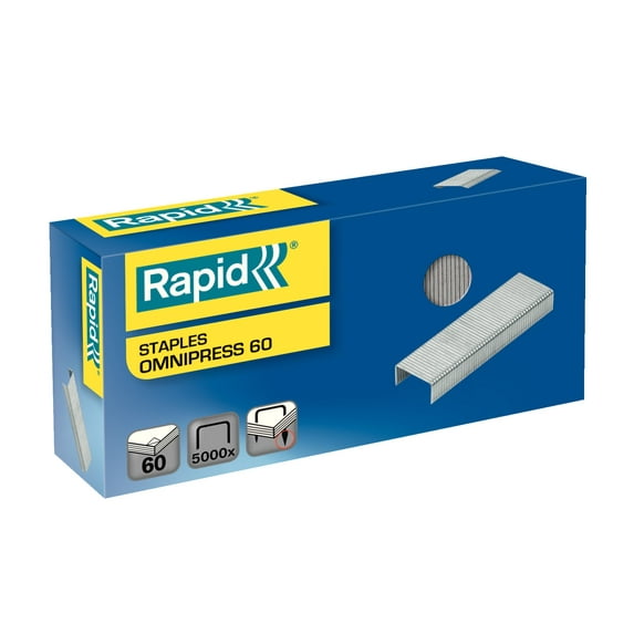 Rapid Staples for SO60 Omnipress Stapler, 5000 count