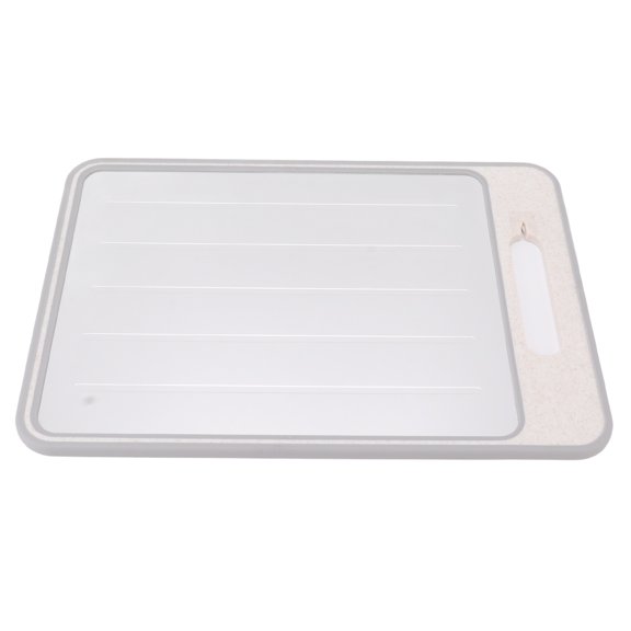 Rapid Thawing Double Sided Cutting Board and Grinding Plate with Integrated Knife Sharpener Versatile Kitchen Defrosting Block 12.6 x 8.7 Inches / 32 x 22 cm Heavy Duty Chopping Tray Khaki