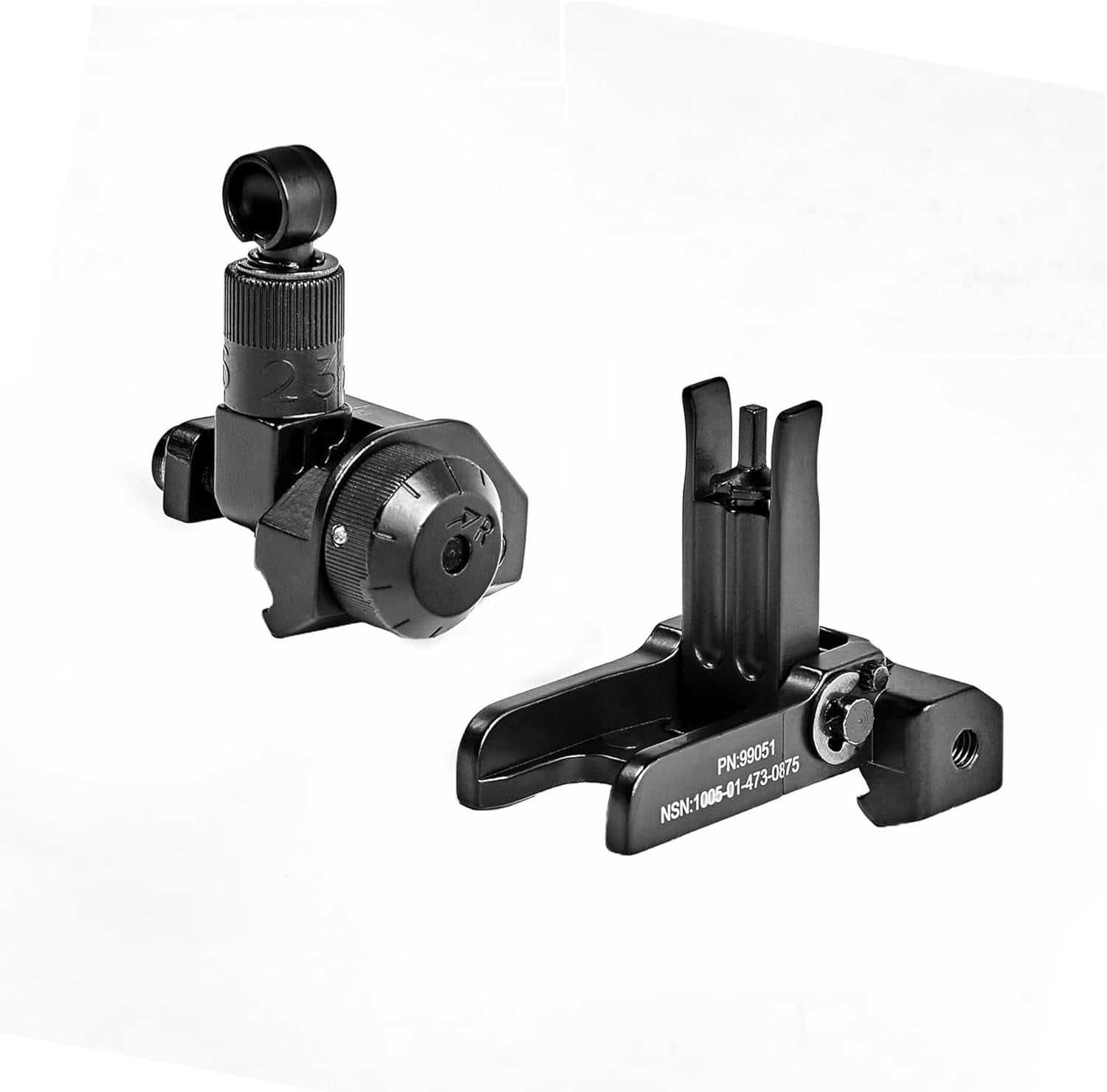 Pri Rear Sight Irons Sights 45 Degree Offset BUIS Backup Iron Sights Set - Front ...