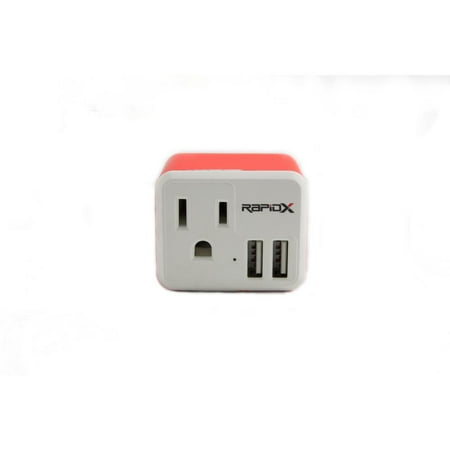 RapidX - PowX Wall USB Charger - Red