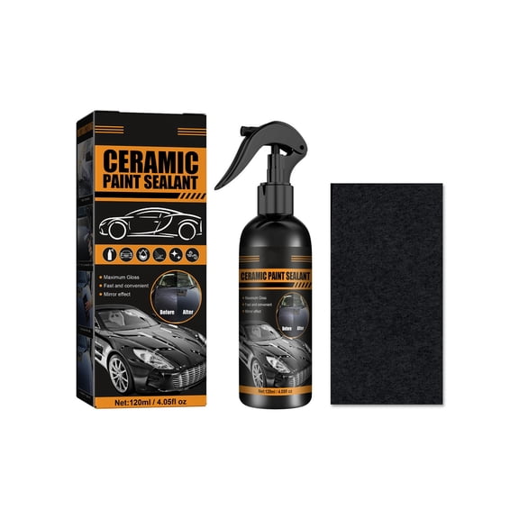 RapidCeramic Coating for Cars, NanoCeramic Paint Sealant Polish Spray, DurableShine and Protection Against Scratches High Temperature Repair Spra120ml