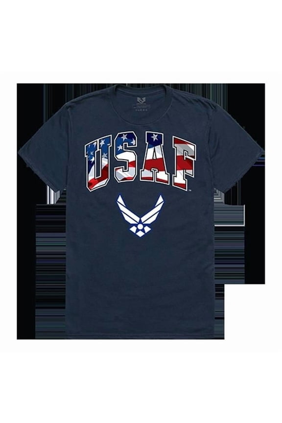 RapidDominance Air Force Flag Letter Tee, Navy - Large