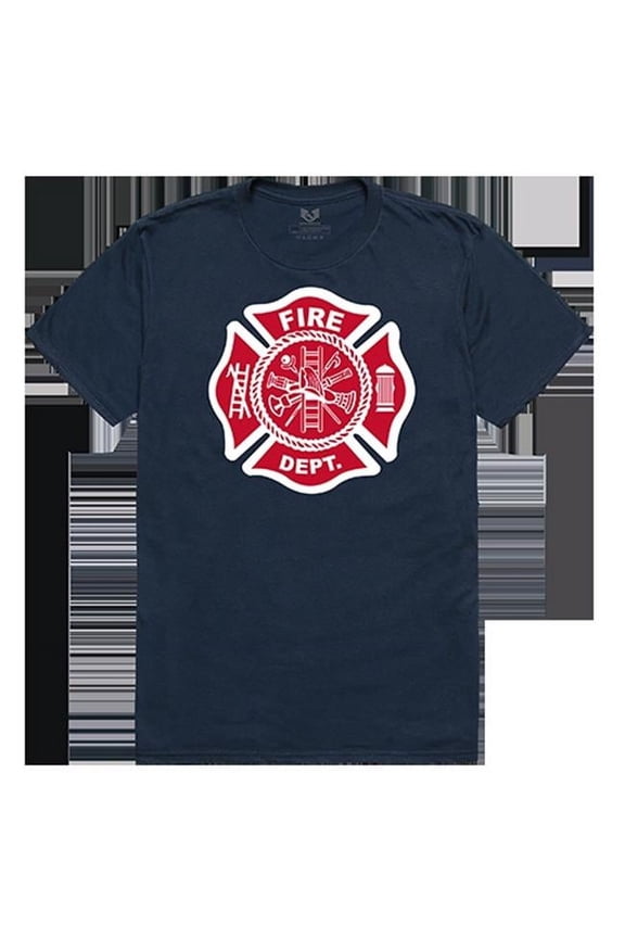 RapidDominance Fire Department Relaxed Graphic Tee, Navy - Extra Large