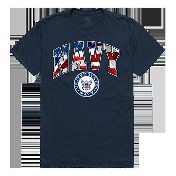 RapidDominance Navy Flag Letter Tee, Navy - Extra Large