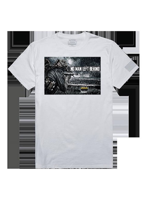 RapidDominance No Men Left Behind Tactical Graphics Tee, White - Extra Large