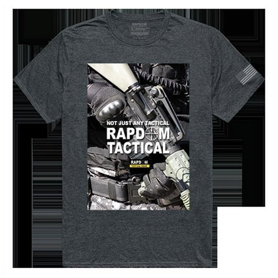 RapidDominance RAPDOM 2 Tactical Graphics Tee, Heather Charcoal - Small