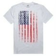 thumbnail image 1 of RapidDominance RS1-002-WHT-02 Vertical US Flag Graphic Tee, White - Medium, 1 of 3