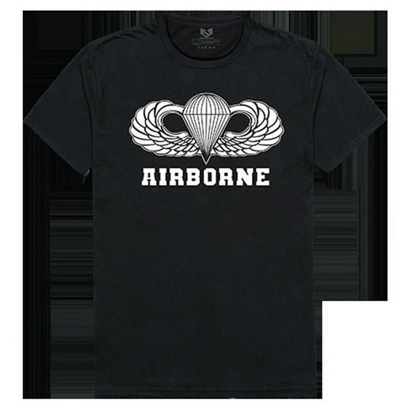 RapidDominance RS2-AB-BLK-03 Airborne Relaxed Graphic Tee, Black - Large