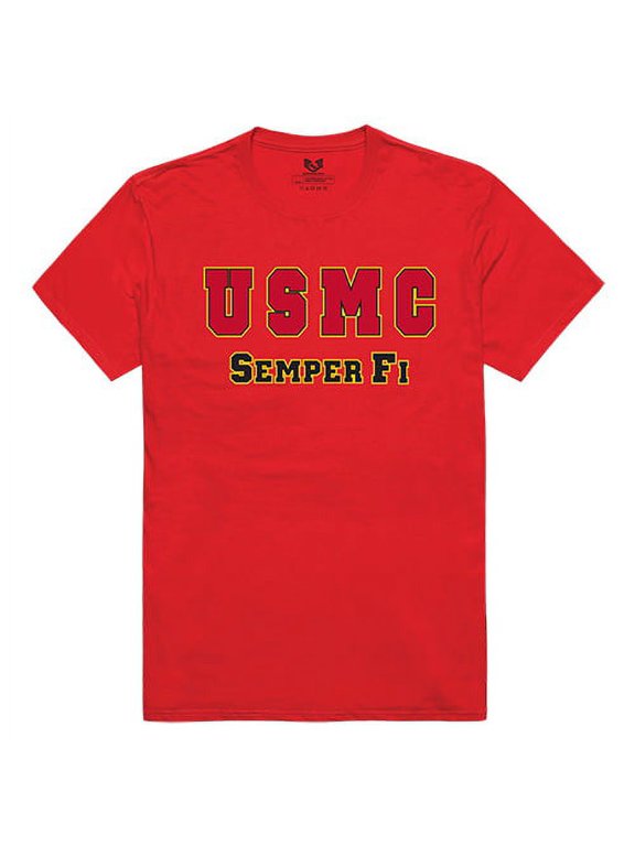 RapidDominance RS2-USM-RED-02 USMC Relaxed Graphic Tee, Red - Medium