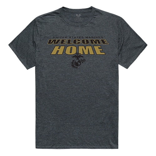 RapidDominance S34-MAR-E9C-05 Marines Welcome Home Tee, Heather Charcoal - 2X