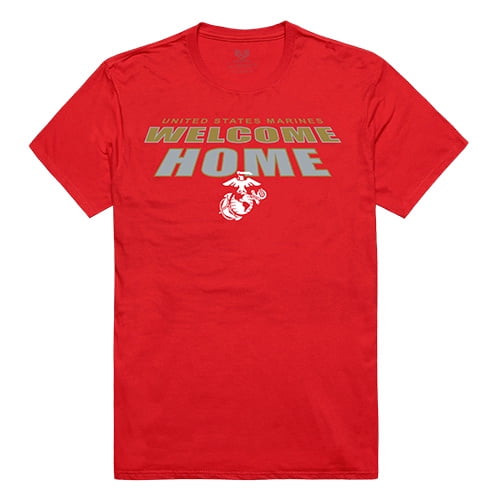 RapidDominance S34-MAR-R58-01 Marines Welcome Home Tee, Red - Small