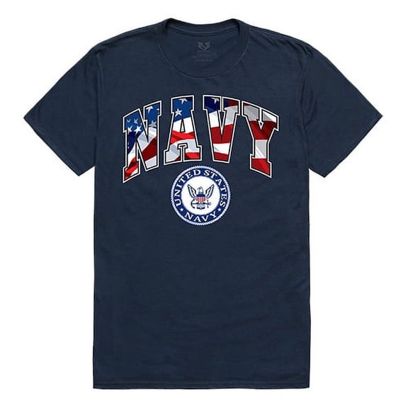 RapidDominance S35-NAV-BGT-05 Navy Flag Letter Tee, Navy - 2X