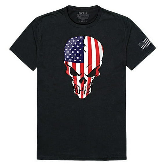 Tactical Graphic T, Skull Flag, Black, L