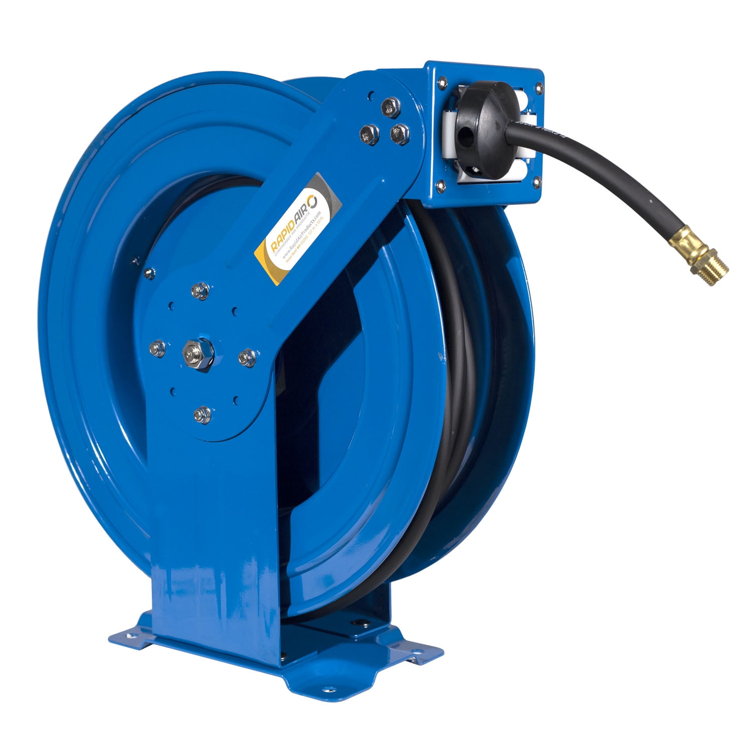 Rapidair 1/2 x 50' Dual Arm Steel Hose Reel 1/2 Inlet and Outlet R-05050  