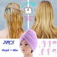 thumbnail image 1 of Rapided Drying Hair Towel Quick Dry Hair Hat Wrapped Towel Bathing Cap 2PCS, 1 of 9