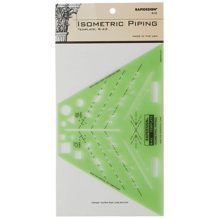 Rapidesign Isometric Piping Template, 1 Each