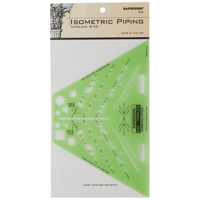 Rapidesign Isometric Piping Template 1 Each (R43) Walmart com Rapidesign Isometric Piping Template 1 Each (R43) Walmart com