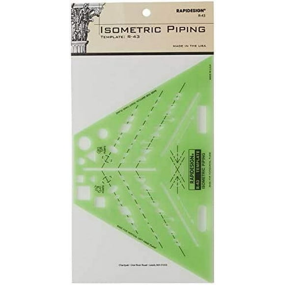 Rapidesign Isometric Piping Template, 1 Each (R43)