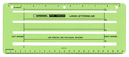 Rapidesign Large Lettering Aid Template, 1 Each (R924) - Walmart.com