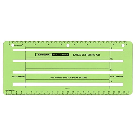 Rapidesign Large Lettering Aid Template, 1 Each (R924) - Walmart.com