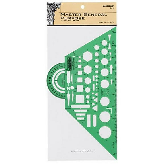 Rapidesign Master General Purpose Template, 1 Each
