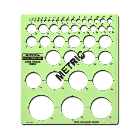 Rapidesign® Metric Large Circles Template