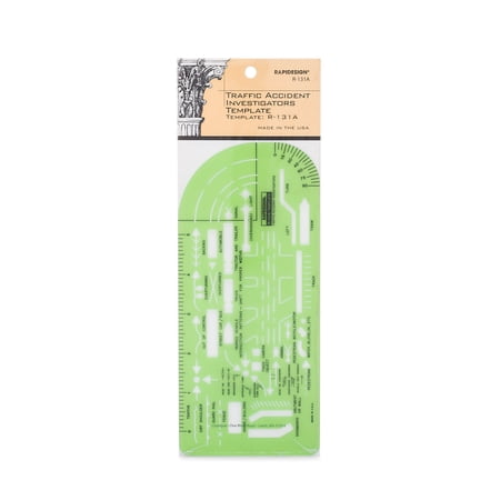 Rapidesign R131 Traffic Accident Investigator Medium-Size Template for Accident Reconstruction and Scene Diagramming