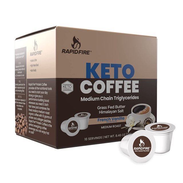 Rapidfire French Vanilla Ketogenic High Performance Keto Coffee Pods