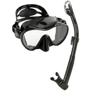 Rapido Boutique Collection Active Frameless Snorkel Mask Dry Snorkel Set, Scuba Snorkeling Dive Mask Snorkel Combo Kit