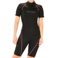 thumbnail image 1 of Rapido Boutique Collection Women's Equator Superior Flex Stretch Neoprene Wetsuit Shorty Scuba Snorkeling Surf Suit, BK-Pink - 08, 1 of 7