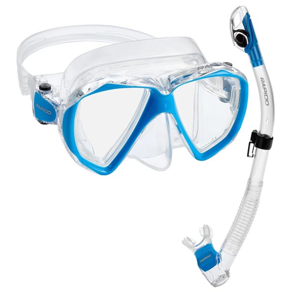 Rapido Otimo Two Lens Mask and Snorkel Combo