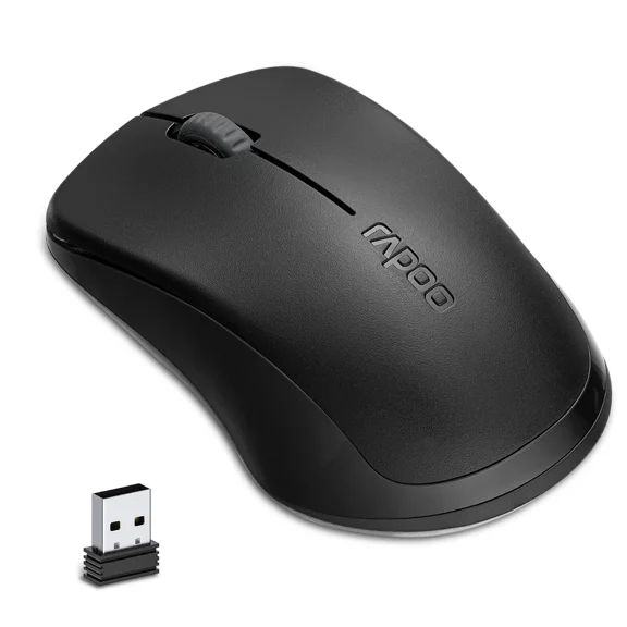 Rapoo 2.4Ghz 1000 Dpi Wireless Optical Mouse With Usb Receiver For Pc Laptop