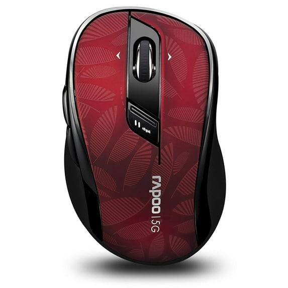 Rapoo 7100P 5G Optical Mouse With 4D Scroll Wheel Programmable Buttons - Red