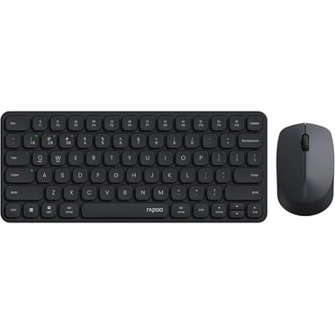 Rapoo 9010M Multi-Device Keyboard and Mouse Combo, 2.4GHz/Bluetooth 5.0/4.0 Wireless Keyboard & Mouse Set for Windows/Mac/Linux/Chrome, Support 4 Devices, Low-Profile Silent Click, Battery Powered