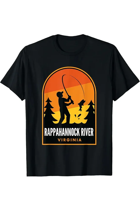 Rappahannock River Virginia Fishing T-Shirt